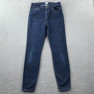 J CREW Womens Size 30 The Lookout High Rise Dark Wash Stretch Denim Skinny Jeans